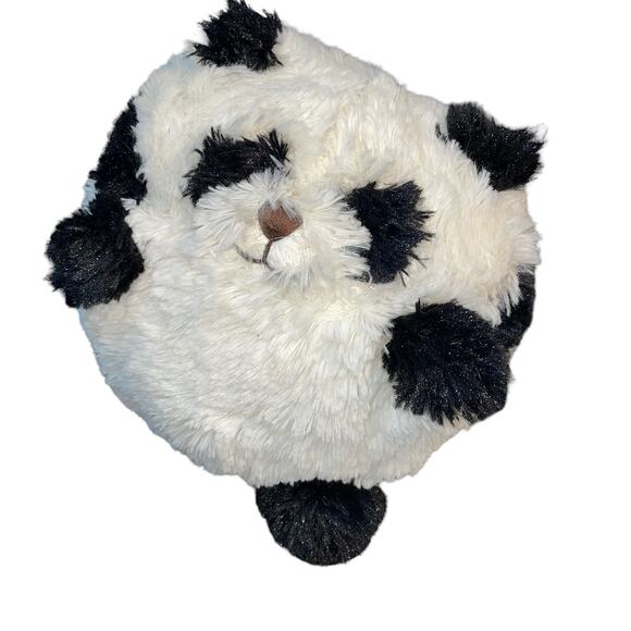 Squishable Plush Panda Bear Fuzzy Ball Stuffed Animal Pillow Nursery Black 10” - Picture 1 of 11